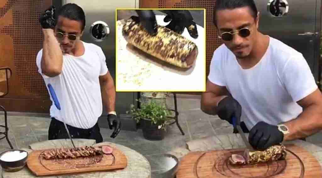 Nusret�in ünlü DJ�yle altın kaplı et şovu, sosyal medyayı salladı