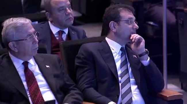 İmamoğlu, yüz ifadesi ekrana verilince salonu terk etti