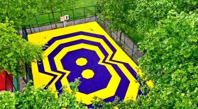 Kadıköy'de Kobe Bryant'ın anısına yapılan basketbol sahasını, dünyaca ünlü spor kanalı paylaştı