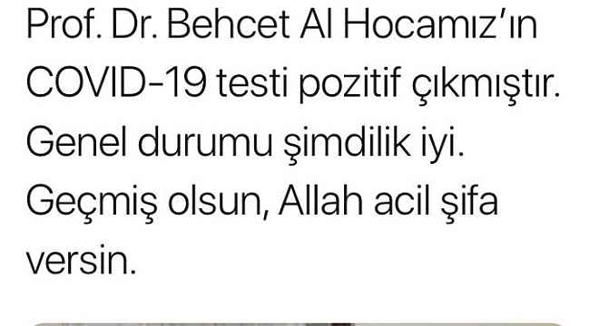 Acil tıp profesörünün testi pozitif çıktı