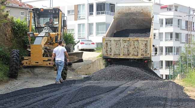 Giresun Belediyesi'in hedefi yıl sonuna kadar 25 bin ton asfalt sermek