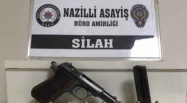 Nazilli'deki operasyonda 4 adet tabanca ele geçirildi