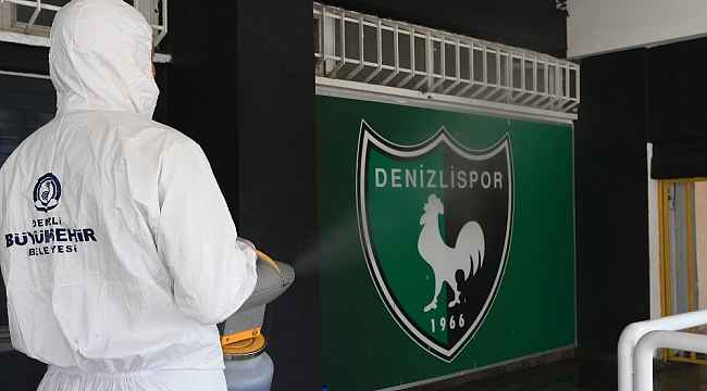 Maç öncesi Büyükşehir, Atatürk Stadyumu'nu dezenfekte etti