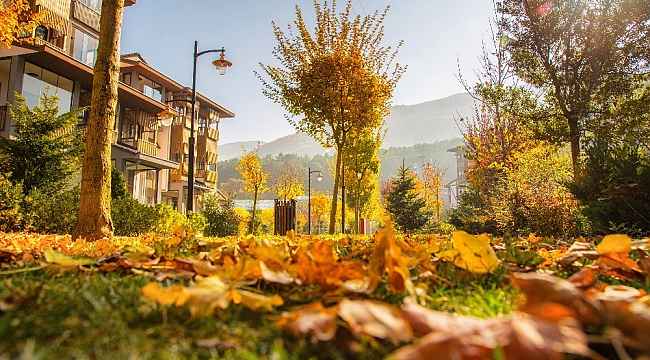 Narven Termal Kasaba, sonbaharın renklerine büründü