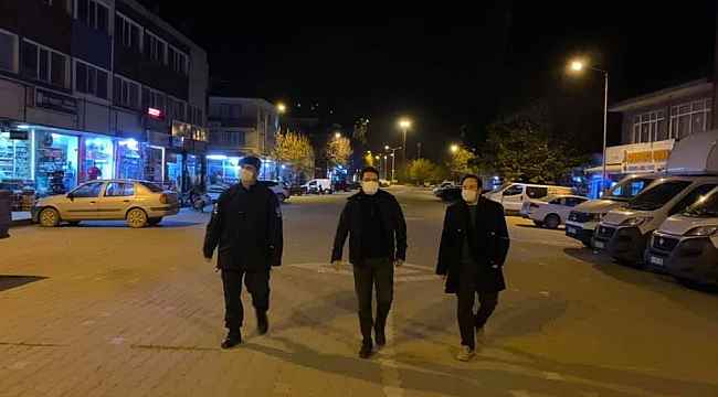 Yenice Kaymakamı Göktaş, sokağa çıkma kısıtlamalarını denetledi