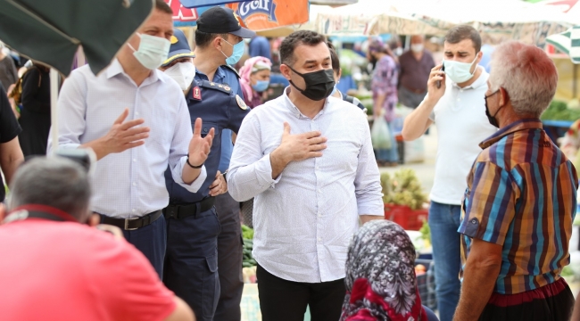 Alanya Belediye Başkanı Yücel'den pazar denetimi