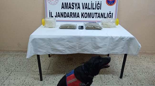 Amasya'da operasyonda 1 kilogram uyuşturucu ele geçirildi
