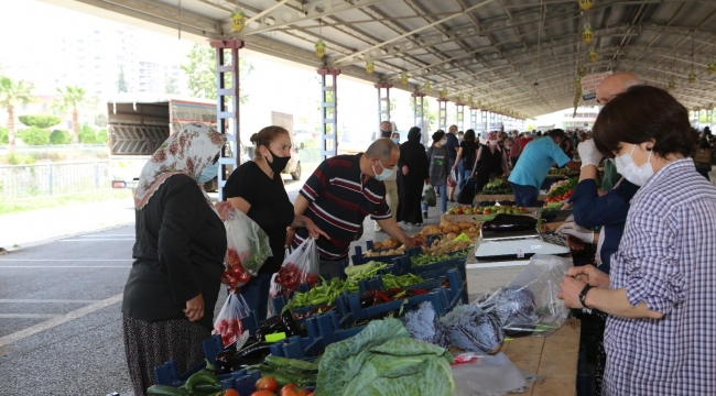 Erdiemli Belediyesi, pazar yerlerini denetledi