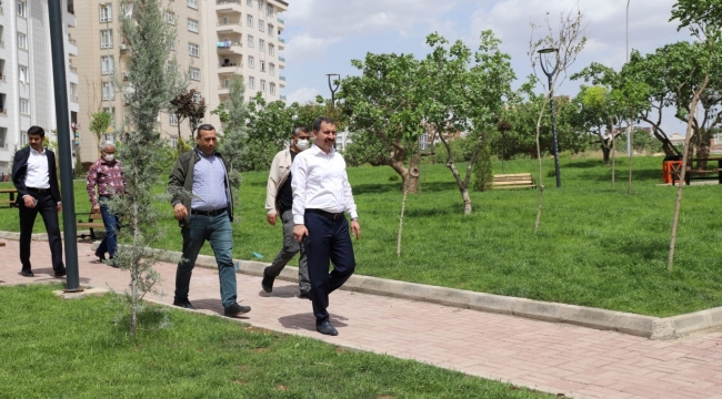 Karaköprü'de yeni parklar incelendi