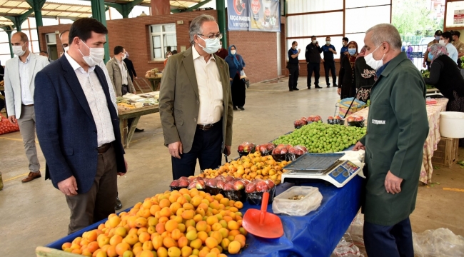 Kaymakam Parlar ve Başkan Kılca pazar yerlerini denetledi