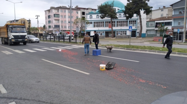 Samsun'da kamyonet ile elektrikli bisiklet çarpıştı: 1 yaralı