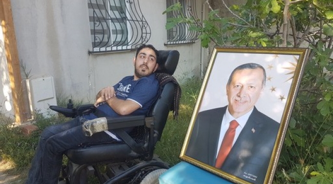 Bedensel engelli Emir'in Erdoğan sevgisi - Bursa Haberleri
