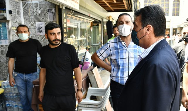 Yanan iş yerine geçmiş olsun ziyareti - Bursa Haberleri