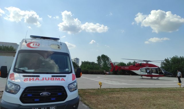 Helikopter ambulans 46 yaşındaki hasta için havalandı