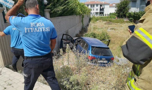 Kontrolden çıkan araç şarampole uçtu: 2 yaralı