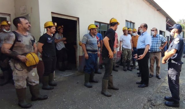 Maden işçilerine kaymakamdan ziyaret - Bursa Haberleri