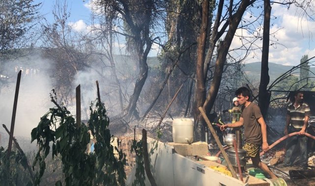 Tatil beldesinde korkutan yangın