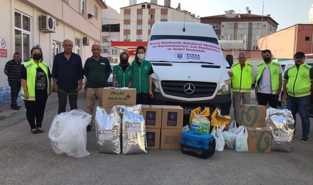 Yangın bölgesindeki can dostları unutulmadı