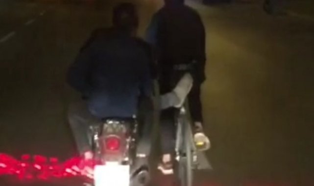 Bursa'da motosiklet destekli bisiklet keyfi