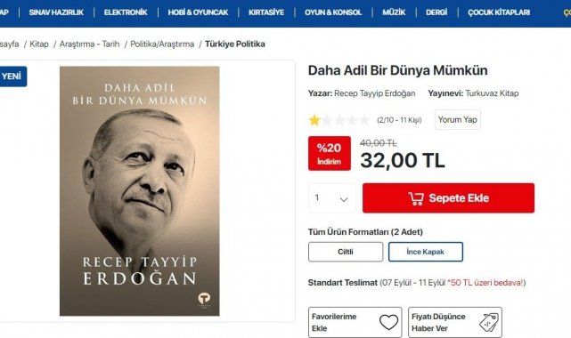 Cumhurbaşkanı Erdoğan'ın kitabı 6 Eylül'de çıkıyor