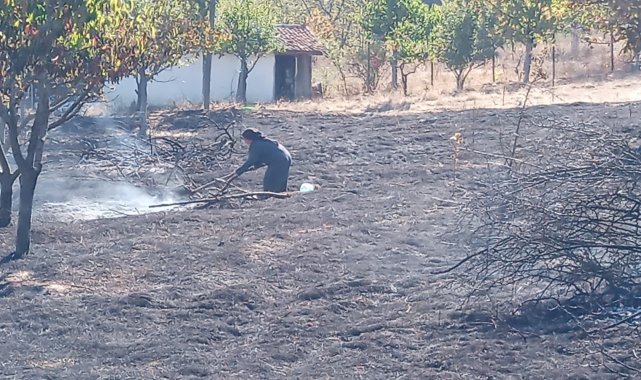 Dağ ilçesinde korkutan yangın