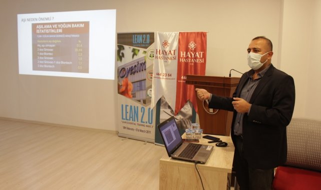 Hayat Hastanesi doktorlarından, Yeşim çalışanlarına aşı bilgilendirmesi
