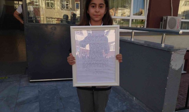 Okuduğu okulu yaptıran iş adamına mektup yazdı, tablet kazandı