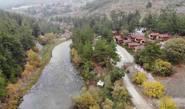 Şehrin en uzak noktasına yapılan bungalov evler dolup taşıyor