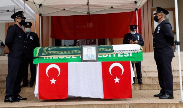 Vefat eden zabıta komiseri için tören düzenlendi