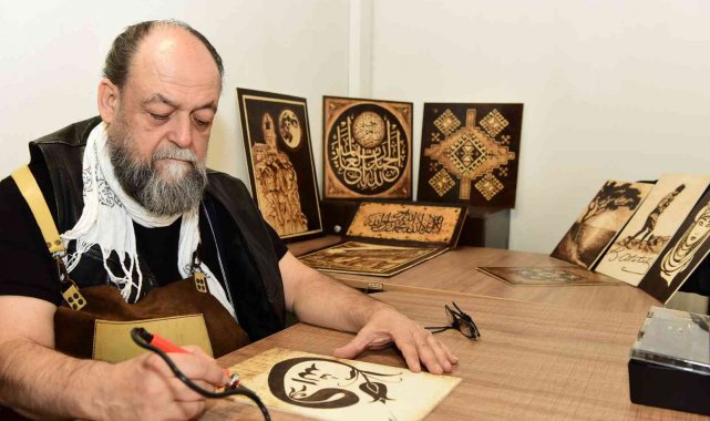 Ahşap yakma sanatı Yıldırım'da yaşatılıyor