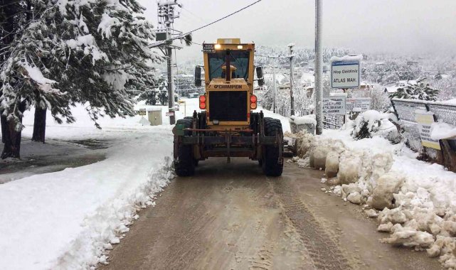Nilüfer'in yüksek kesimlerinde karla mücadele