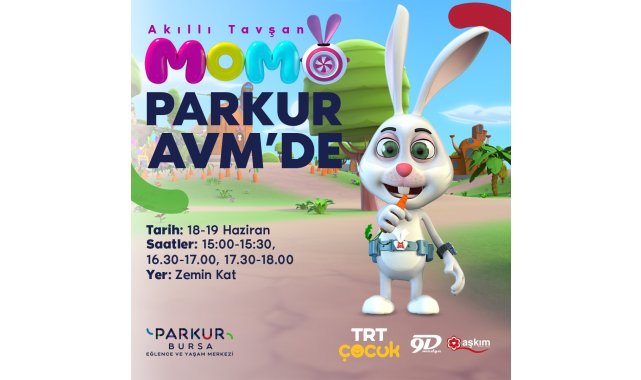 Akıllı Tavşan Momo Parkur AVM'ye geliyor