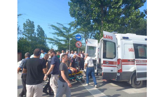 Motosiklet sürücüsü ölümden döndü