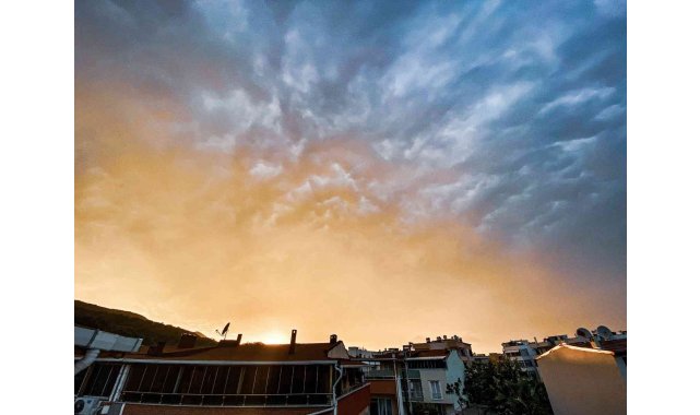 Bursa'da bulutlar kartpostallık görüntüler oluşturdu