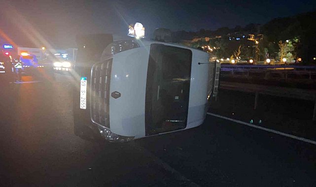 Tekirdağ'da servis aracı devrildi: 9 işçi yaralı