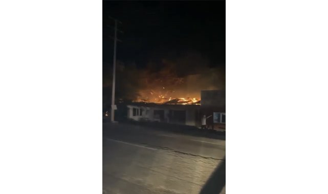 Bursa'da samanlık alev alev yandı