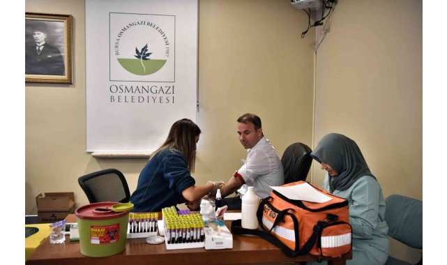 Osmangazi Belediye personeli sağlık taramasından geçti