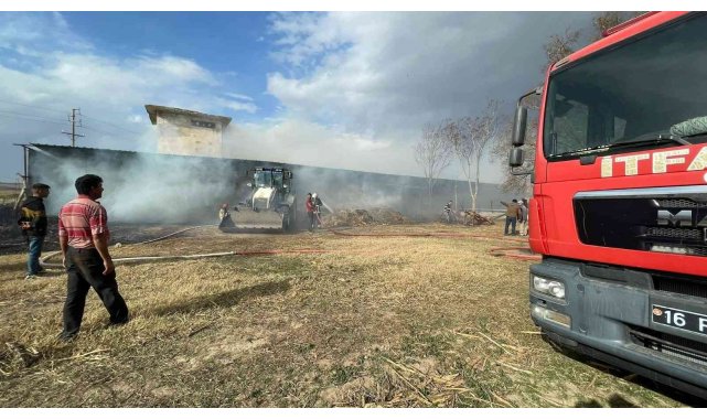 Bursa'da ahırda korkutan yangın