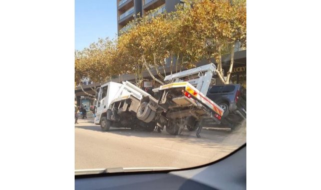 Bursa'da çekicinin iş kazası