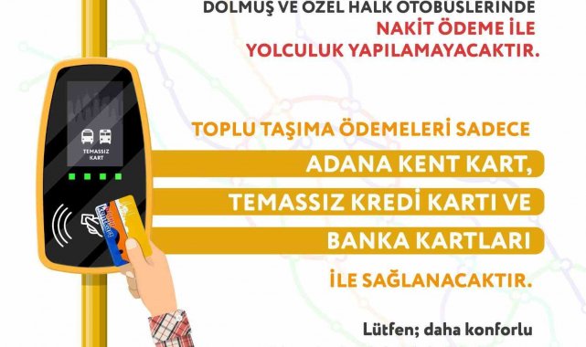 Adana'da toplu taşımada nakit dönemi sona eriyor