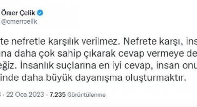 AK Parti'li Çelik: Faşizm ve nefret siyasetine karşı dayanışma oluşturmalıyız