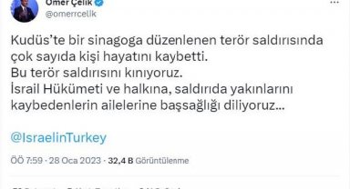 AK Parti'li Çelik'ten İsrail'e başsağlığı mesajı
