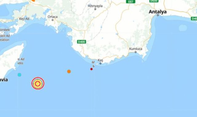 Akdeniz'de 5.4 büyüklüğünde deprem - Yeniden