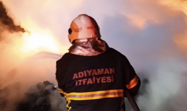 Atık malzemeler alev aldı