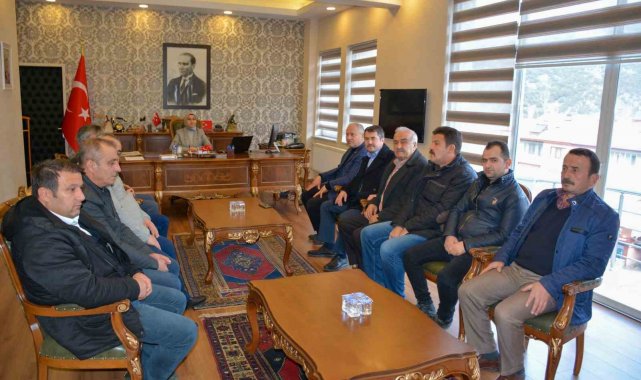 Başkan Çaylı ve MHP teşkilatından Kaymakam Güneş'e hayırlı olsun ziyareti