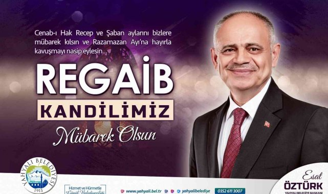 Başkan Öztürk'ten Regaib Kandili Kutlama Mesajı
