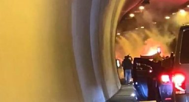 Beykoz'da asker konvoyunda tüneli kapatıp maytap patlattılar