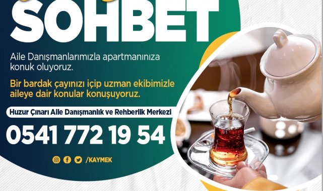 Büyükşehirden ailelere yönelik Bir Demlik Sohbet danışmanlık hizmeti