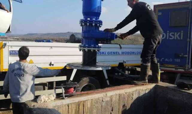 DİSKİ isale hattında bakım onarım çalışmalarını sürdürüyor
