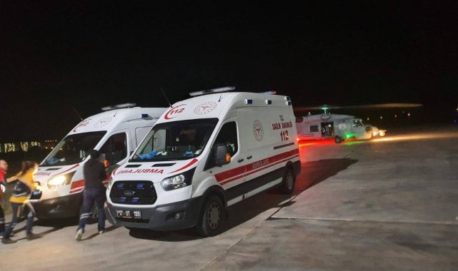 Gökçeada'da 2 hasta askeri helikopterle tahliye edildi